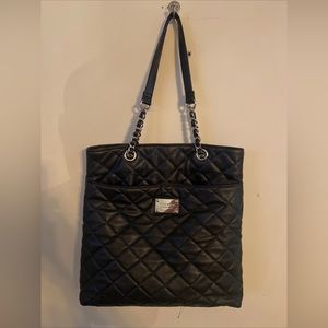 Nine West quilted leather tote